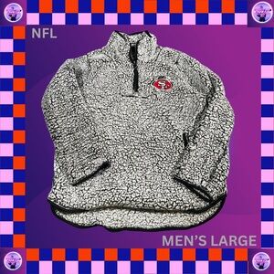Grey and black San Francisco 49ers Sherpa fleece